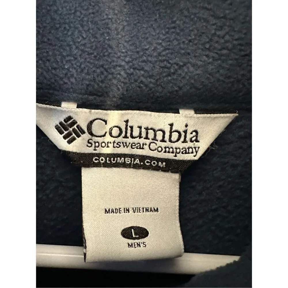 Columbia navy men's full zip fleece jacket L